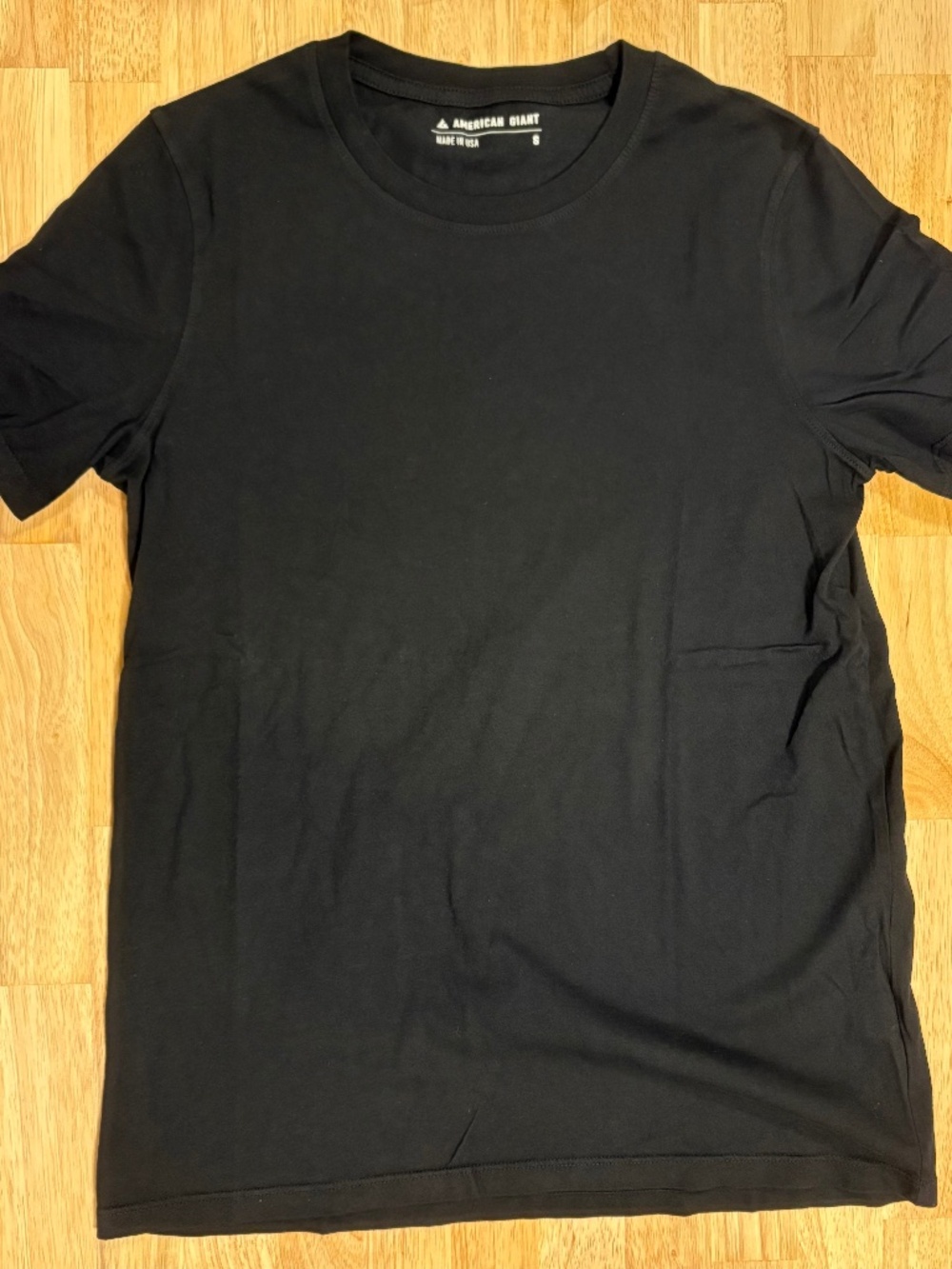 New Women's American Giant Black Crew Neck T-Shirt Small